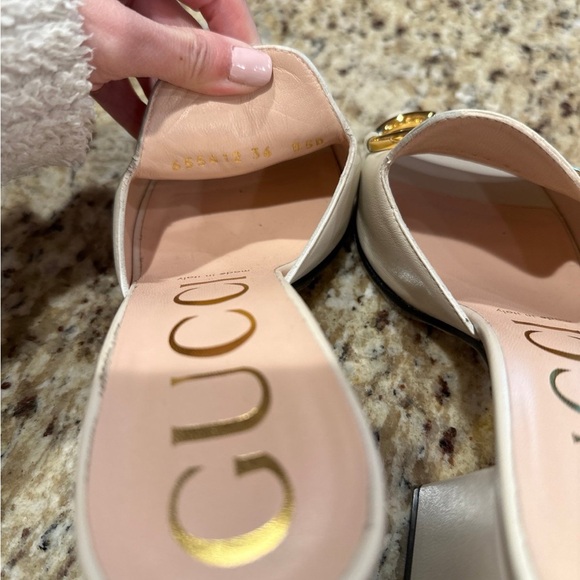 Gucci Horsebit Peep Toe Sandal Slide Block Heel Mules size 36 - Picture 8 of 16